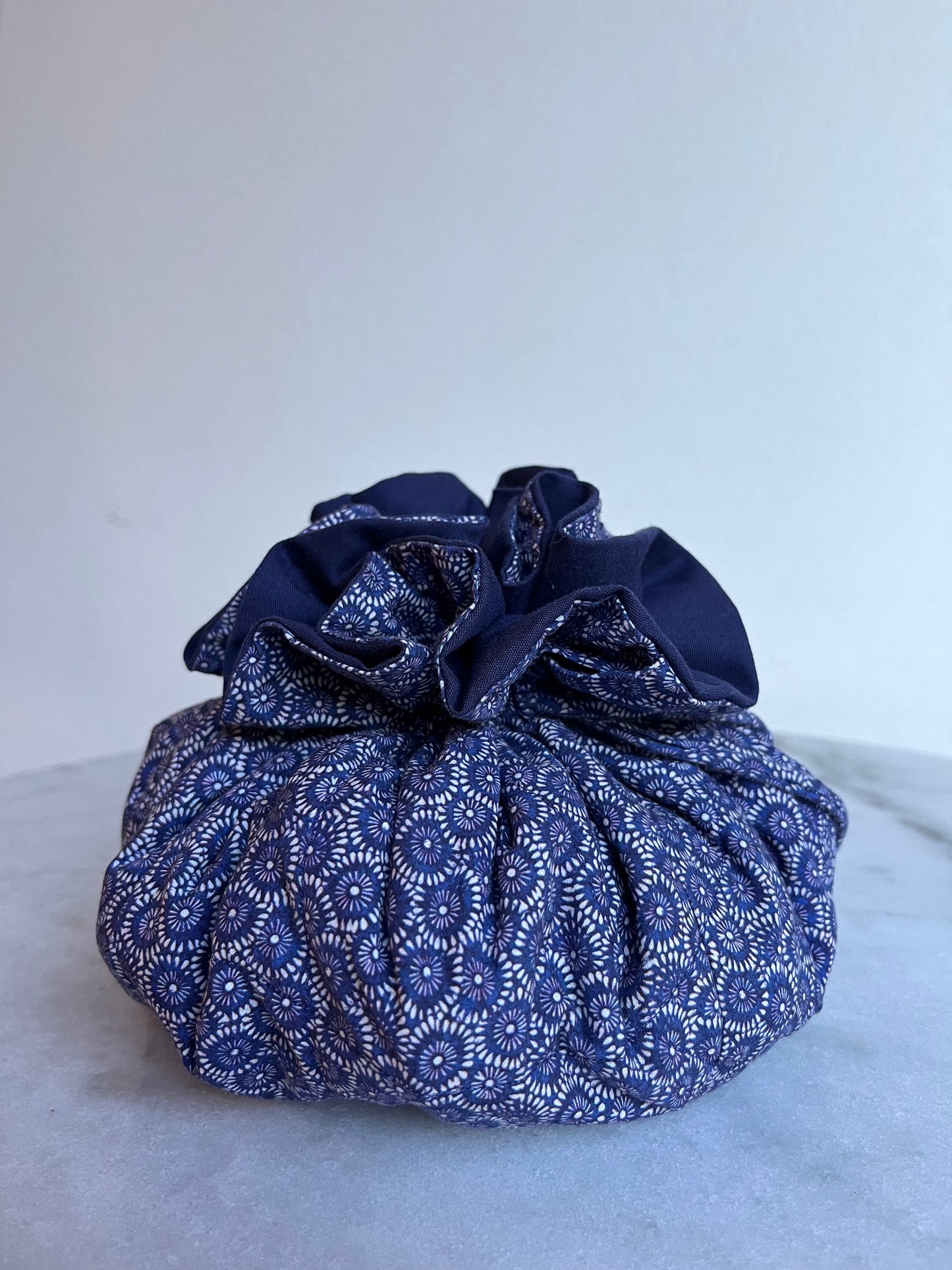 Drawstring makeup bag - Dark blue