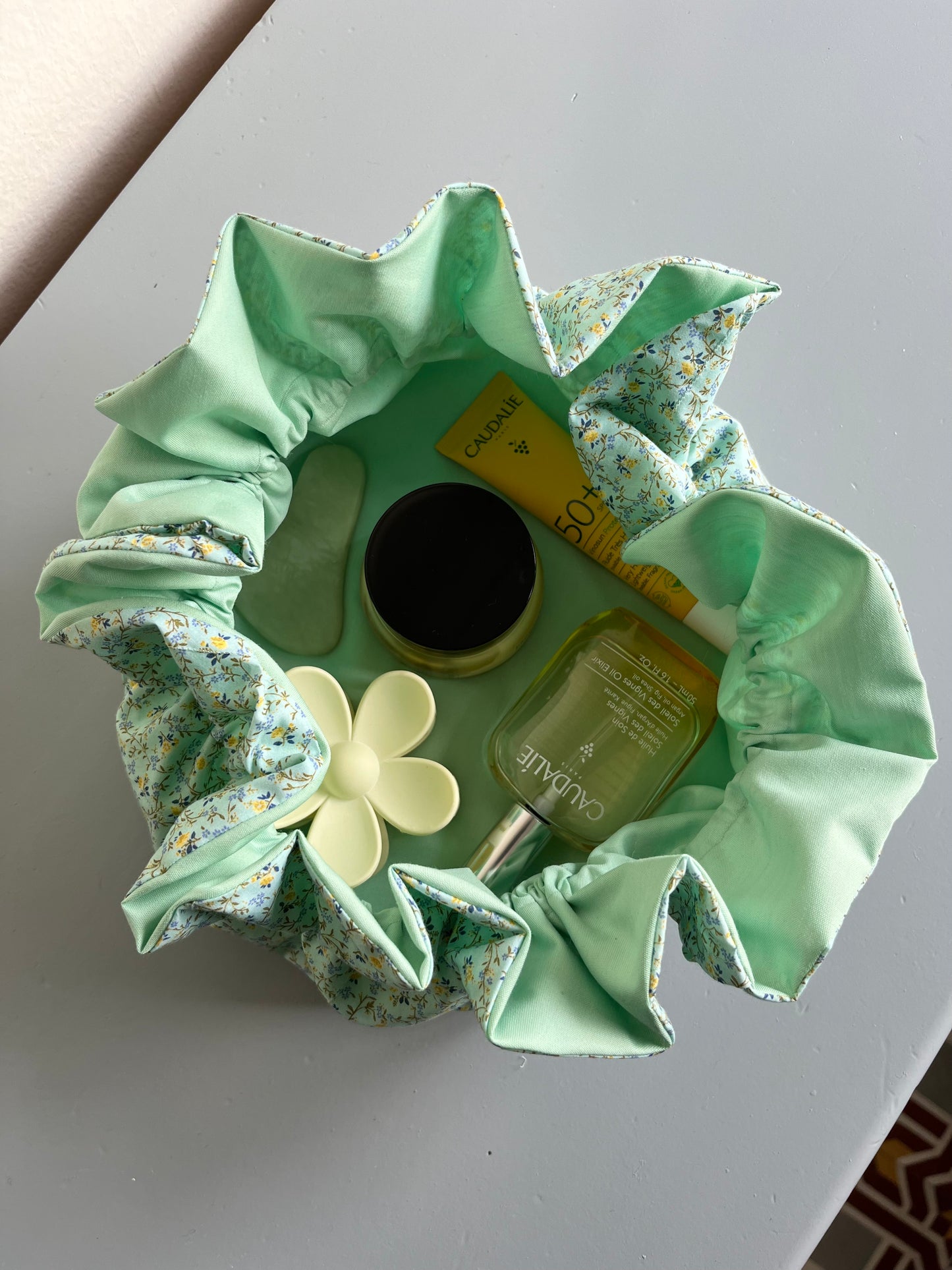 Drawstring makeup bag - Green