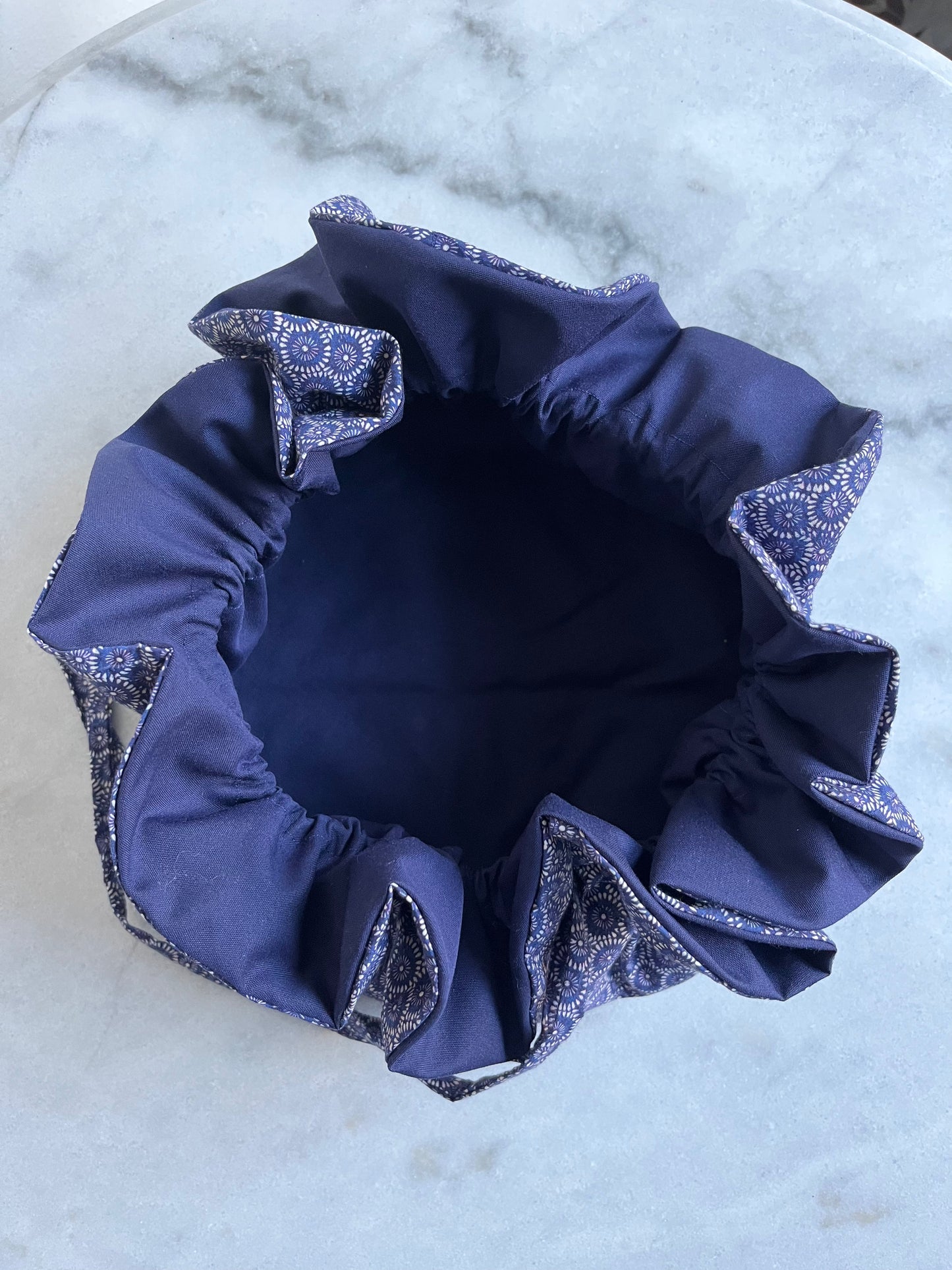 Drawstring makeup bag - Dark blue