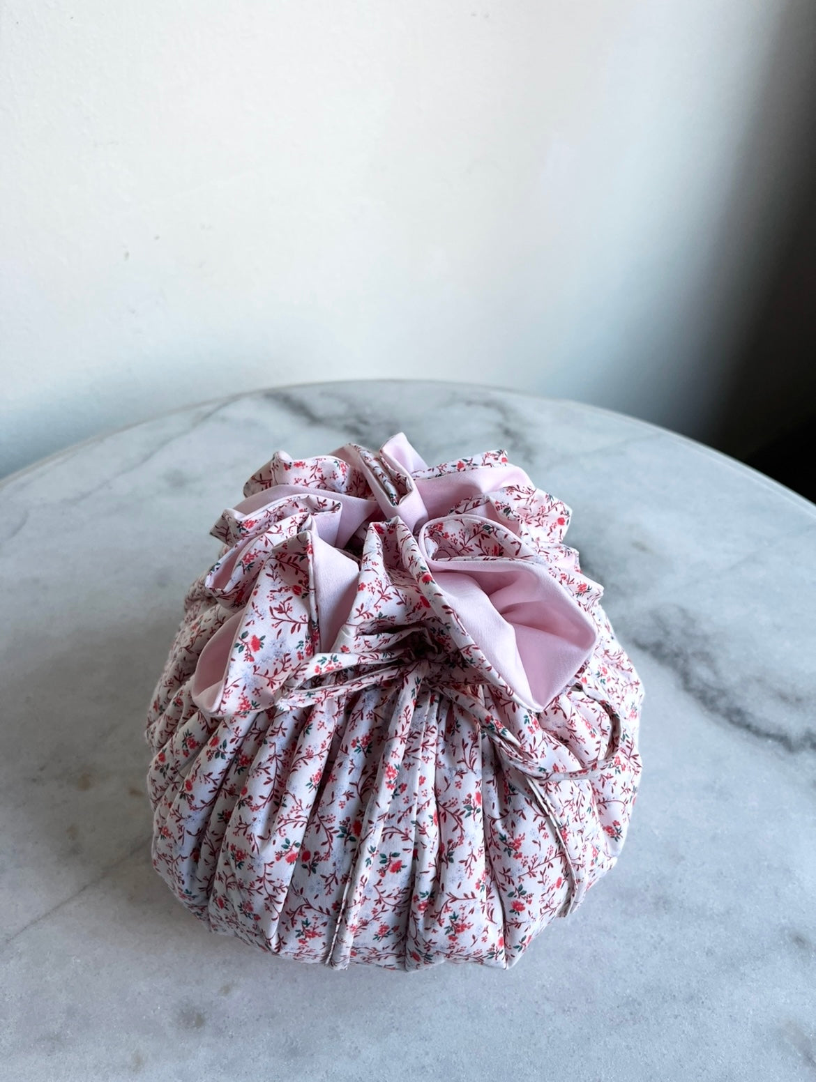 Drawstring makeup bag - Pink